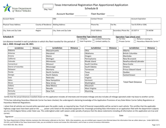 Form MCD-356 Schedule A, B Texas International Registration Plan Apportioned Application - Texas, Page 2