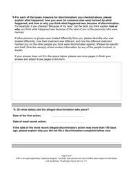 Washington Discrimination Complaint Form - Washington, Page 6