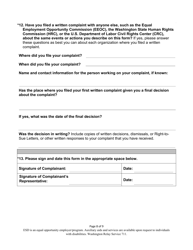 Washington Discrimination Complaint Form - Washington, Page 8