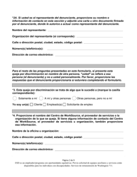 Formulario De Queja Por Discriminacion De Washington - Washington (Spanish), Page 2