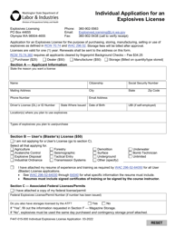 Form F447-015-000 Individual Application for an Explosives License - Washington, Page 2