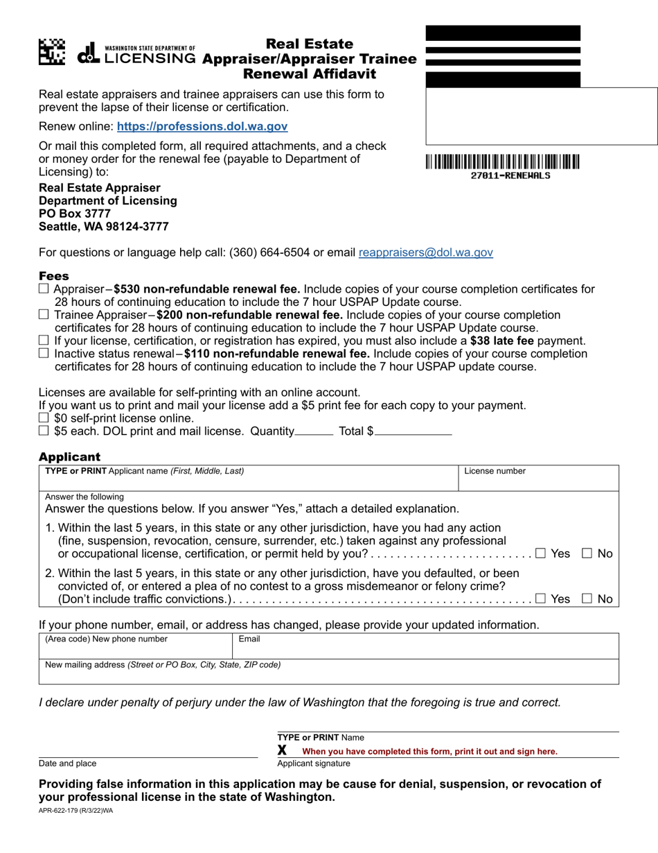 Form APR622179 Download Fillable PDF or Fill Online Real Estate