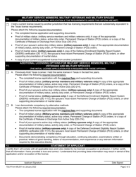 TDLR Form MIL001 Military Service Member, Military Veteran, or Military Spouse Supplemental Application - Texas, Page 6