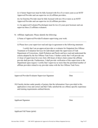 Application for Approval to Provide Sex Offense Outpatient Services - Utah, Page 7