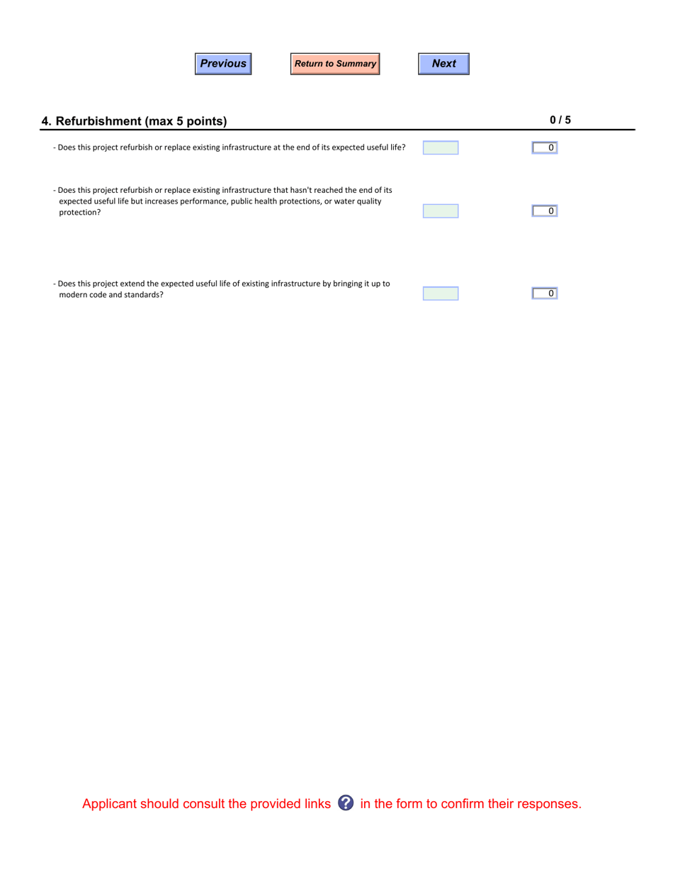 Cwsrf, Pc Grant, and Arpa Grant Priority List Application - Vermont, Page 6