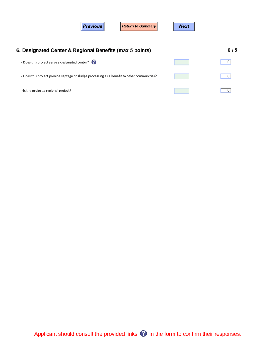 Cwsrf, Pc Grant, and Arpa Grant Priority List Application - Vermont, Page 8