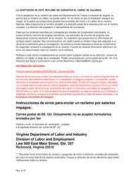 Formulario LLVA-POW Declaracion De Reclamo Por Salarios No Pagados - Virginia (Spanish), Page 2