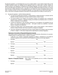 Form A501-27CHLIC Change in License Class Application - Virginia, Page 5