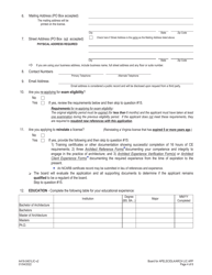 Form A416-0401LIC Architect License Application - Virginia, Page 4