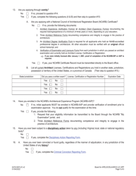 Form A416-0401LIC Architect License Application - Virginia, Page 5