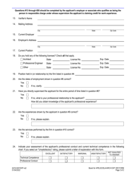 Form A416-0401EXP Architect - Experience Verification Form - Virginia, Page 2