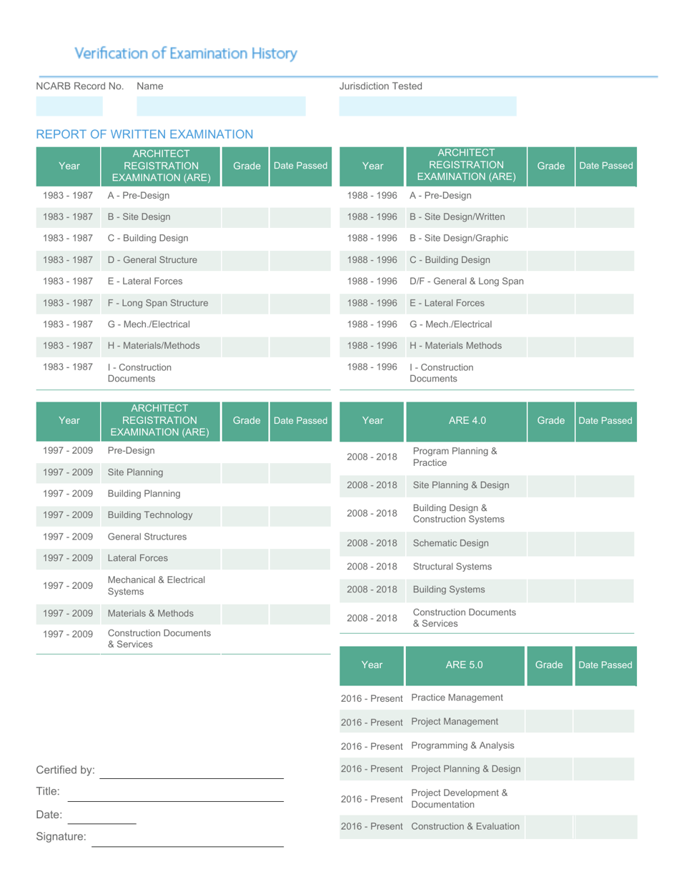 Form A416-0401ELV Architect - Verification of Examination  Licensure Form - Virginia, Page 3