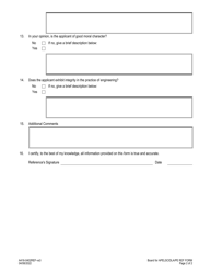 Form A416-0402REF Professional Engineer Reference Form - Virginia, Page 2