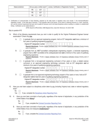 Form A416-0402LIC Professional Engineer License Application - Virginia, Page 5