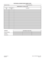 Form A416-0402LIC Professional Engineer License Application - Virginia, Page 7