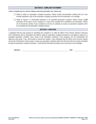 Form F491-CICCOMP Common Interest Community Complaint Form - Virginia, Page 3