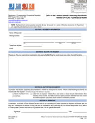 Form F491-CICFW Waiver of Filing Fee Request Form - Virginia, Page 2