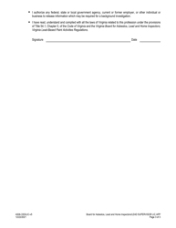 Form A506-3353LIC Lead Abatement Supervisor License Application - Virginia, Page 3