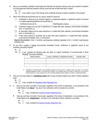 Form A506-3356LIC Lead Abatement Risk Assessor License Application - Virginia, Page 2