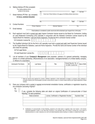 Form A506-3358LIC Lead Abatement Contractor License Application - Virginia, Page 2