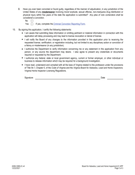Form A506-3380LIC Home Inspector License Application - Virginia, Page 3