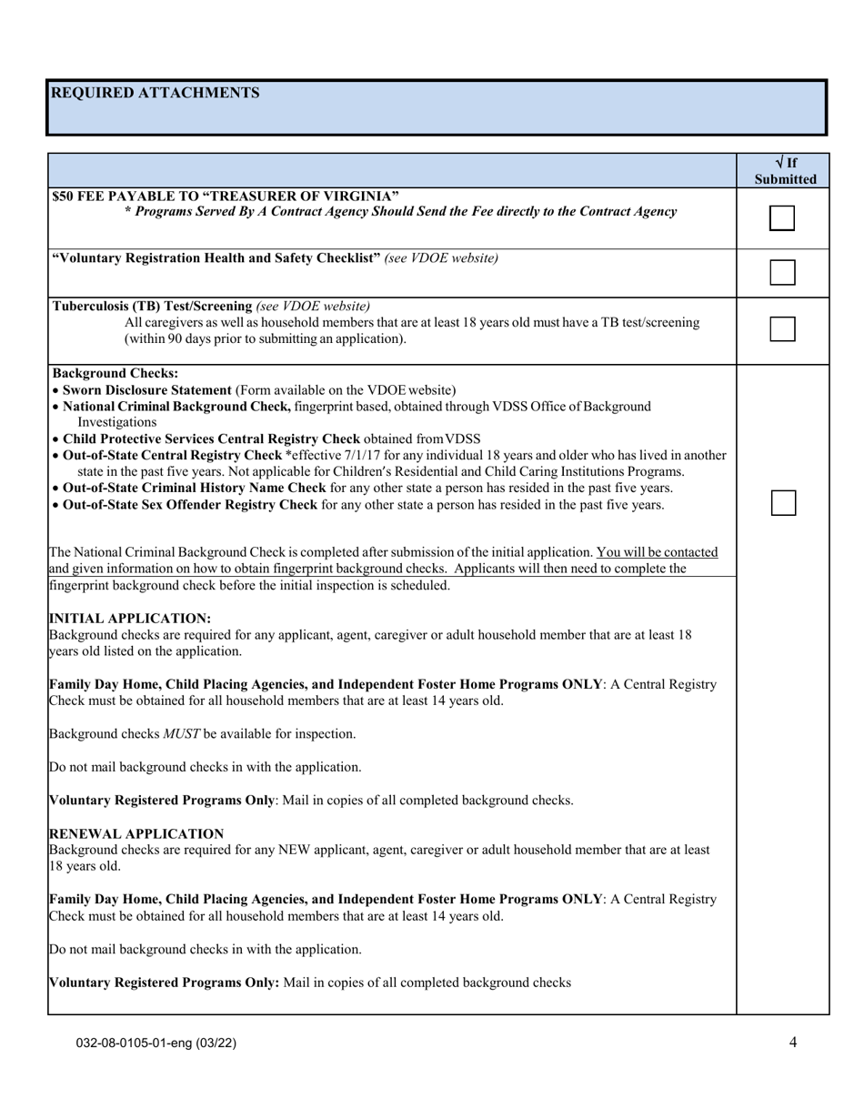 Form 032-08-0105-01-ENG Application for Voluntary Registration (Vr-Fdh) - Virginia, Page 4