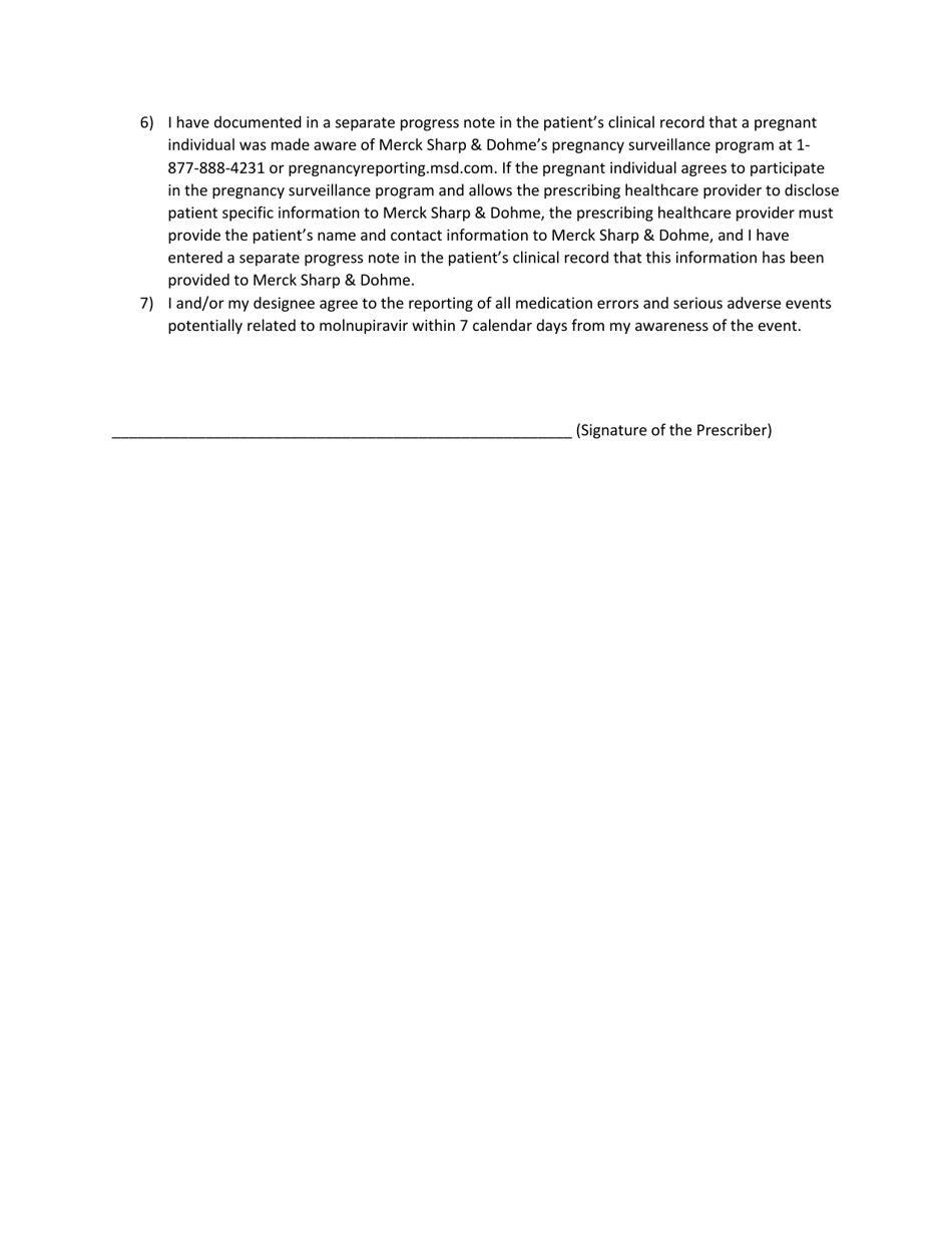 Prescriber Certification of Requirements for Use of Molnupiravir - Washington, Page 2