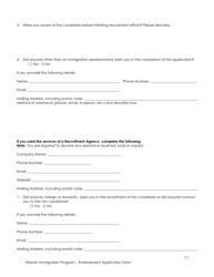 Endorsement Application Form - Atlantic Immigration Program - Prince Edward Island, Canada, Page 11
