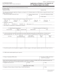 ATF Form 4587 &quot;Application to Register as an Importer of U.S. Munitions Import List Articles&quot;