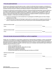 DCYF Form 05-006B Solicitud De Eceap - Washington, Page 6