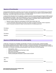 DCYF Form 05-006 Eceap Prescreen &amp; Application (Combined Form) - Washington, Page 10