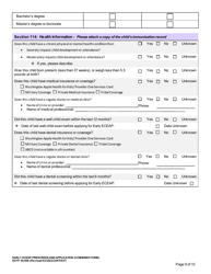 DCYF Form 05-008 Early Eceap Prescreen &amp; Application (Combined Form) - Washington, Page 9