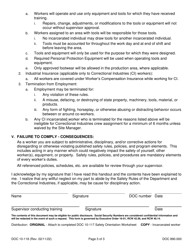 Form DOC10-118 Shop Rules and Requirements - Washington, Page 3