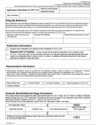 Form PTO/AIA/14 &quot;Application Data Sheet 37 Cfr 1.76&quot;, Page 2