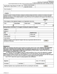 Form PTO/AIA/14 &quot;Application Data Sheet 37 Cfr 1.76&quot;, Page 6