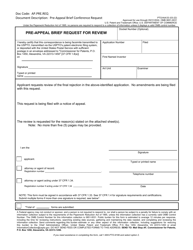 Form PTO/AIA/33 &quot;Pre-appeal Brief Request for Review&quot;