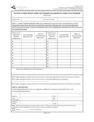 Form PTO/SB/437 Petition to Make Special Under the Expanded Collaborative Search Pilot Program, Page 3