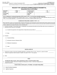 Document preview: Form PTO/SB/30EFS Request for Continued Examination(Rce)transmittal (Submitted Only via Efs-Web)