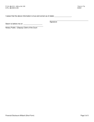 Form 4-17A Financial Disclosure Affidavit (Short Form) - New York, Page 3