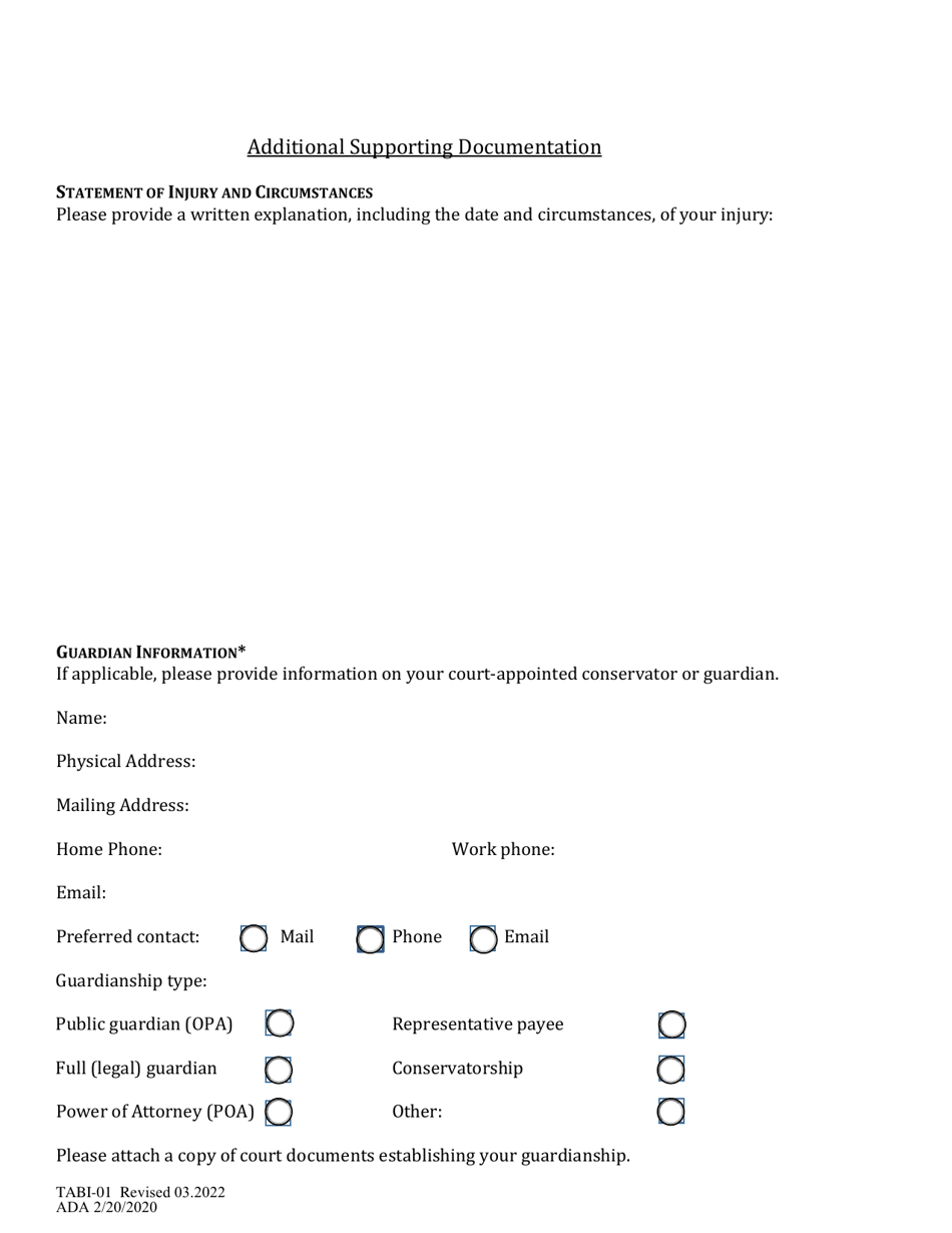 Form TABI-01 Tabi Mini-Grant Application - Traumatic  Acquired Brain Injury Mini-Grant Program - Alaska, Page 3