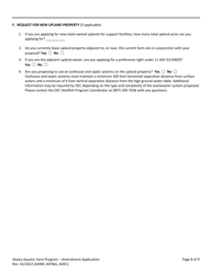 Form 102-4005B Joint Agency Application - Amendment Request - Alaska Aquatic Farm Program - Alaska, Page 8