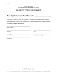 Document preview: Consent to Email Service - Idaho