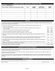 State Form 44176 Application for Licensure as a Real Estate Broker - Indiana, Page 2