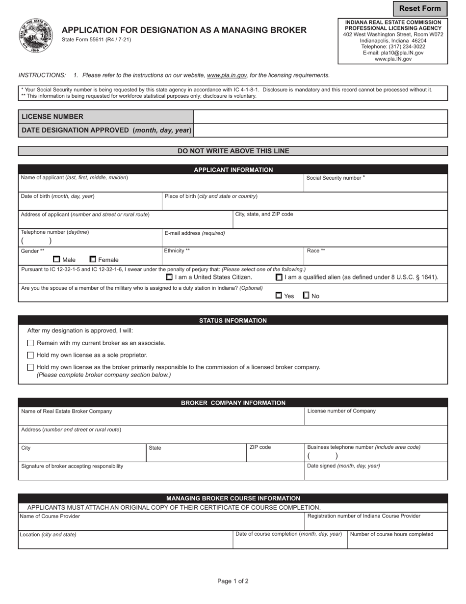 State Form 55611 - Fill Out, Sign Online and Download Fillable PDF ...