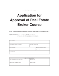 Document preview: State Form 36071 Application for Approval of Real Estate Broker Course - Indiana