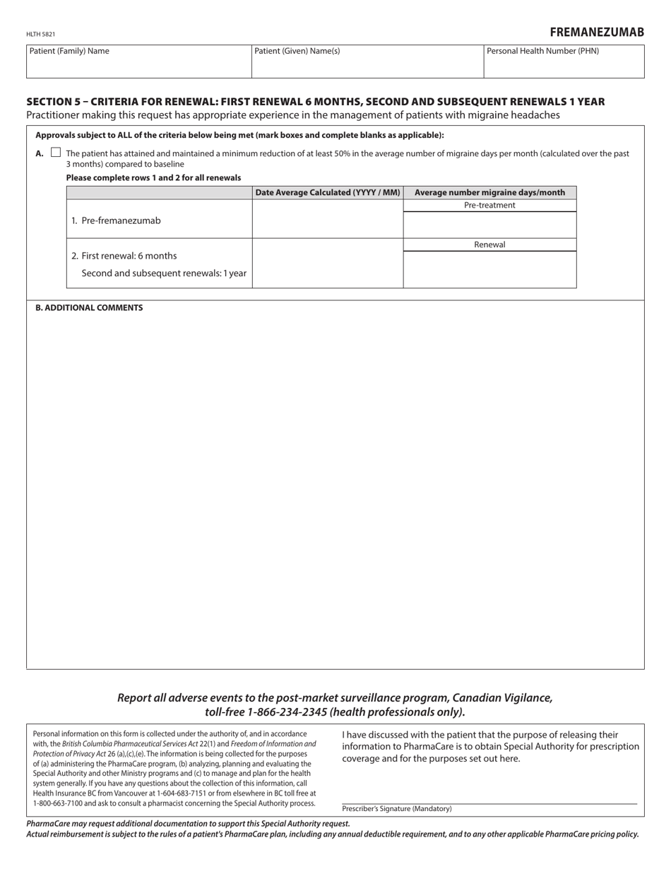 Form HLTH5822 Fill Out, Sign Online and Download Fillable PDF