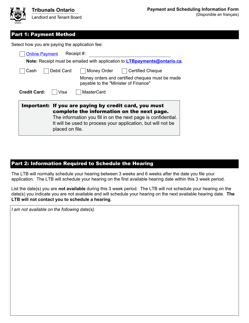 Form L2 Application to End a Tenancy and Evict a Tenant or Collect Money - Ontario, Canada, Page 14