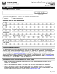 Form L2 &quot;Application to End a Tenancy and Evict a Tenant or Collect Money&quot; - Ontario, Canada, Page 9