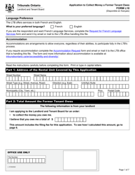 Form L10 Application to Collect Money a Former Tenant Owes - Ontario, Canada, Page 4
