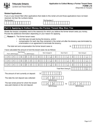 Form L10 Application to Collect Money a Former Tenant Owes - Ontario, Canada, Page 7